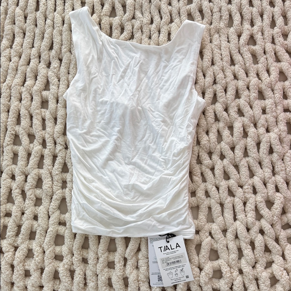 TALA Women’s 365 Ruched Side Open Back Top